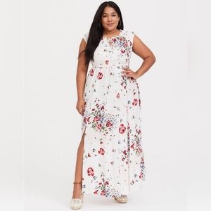 Torrid Maxi Challis Tie-Front maxi dress